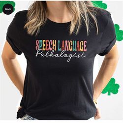 retro speech pathlogist shirt, speech language pathology gifts, speech therapy vneck tshirts, language pathologist gift,