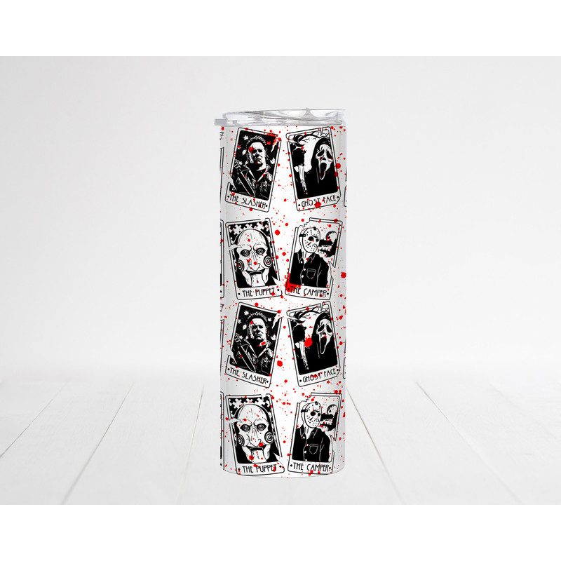 Horror Tumbler Horror Insulated Tumbler Horror Movie Gifts Ghost Face Horror Fans Michael Myers Horror Lover Gift.jpg