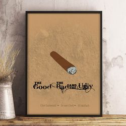 movie decoration, the good the bad and the ugly wall art, movie poster, home decor, the good the bad and the ugly poster