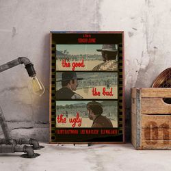 home decor, the good the bad and the ugly poster, the good the bad and the ugly wall art, movie poster, movie decoration