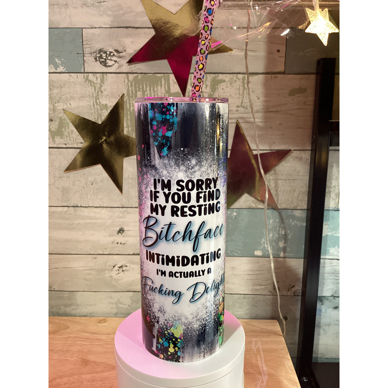 Resting Bitchface Tumbler, Resting Bitchface 20oz Skinny Tumbler, Resting Bitchface 30oz Skinny Tumbler.jpg