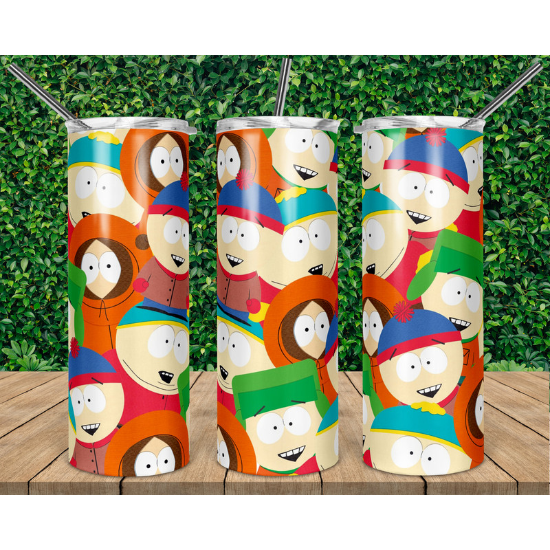 South Park Montage Tumbler, 20oz skinny tumbler, 30oz skinny tumbler.png