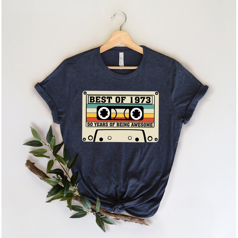 50th Birthday Shirt, Vintage 1973 Limited Edition Cassette T-Shirt, 1973 Birthday Shirt, 50th Birthday Gift For Women, 50th Birthday Men Tee - 1.jpg