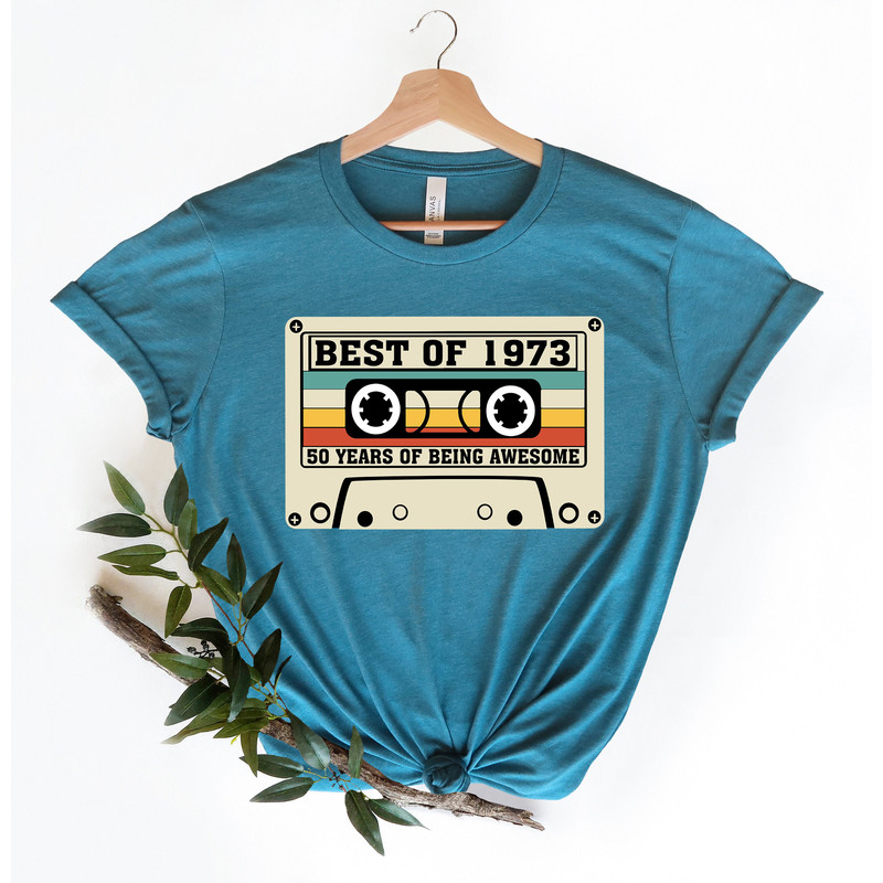50th Birthday Shirt, Vintage 1973 Limited Edition Cassette T-Shirt, 1973 Birthday Shirt, 50th Birthday Gift For Women, 50th Birthday Men Tee - 3.jpg