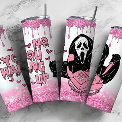 scream ghost face tumbler, scream ghost face skinny tumbler