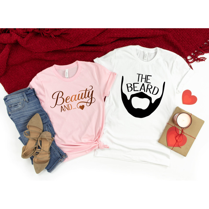Beauty And The Beard Tees,Valentines Day Couples Shirts,His and Her Valentines Day Shirt,Anniversary Shirt,Valentine Shirt,Matching Couples - 1.jpg