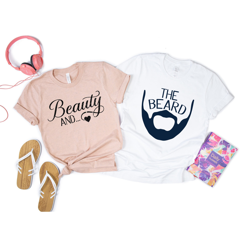Beauty And The Beard Tees,Valentines Day Couples Shirts,His and Her Valentines Day Shirt,Anniversary Shirt,Valentine Shirt,Matching Couples - 2.jpg