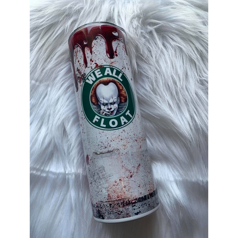 Pennywise Coffee Drink Halloween Horror Scary Movie Collage It 20oz or 30oz Tumbler.jpg