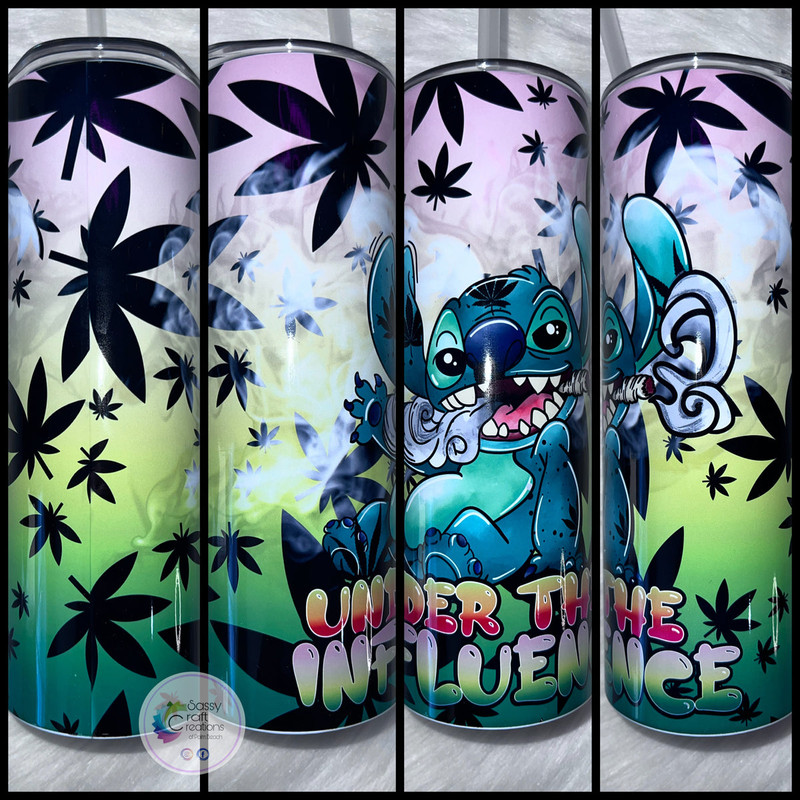 Stitch Under The Influence Tumbler, Stitch Under The Influence 20oz Skinny Tumbler, Stitch Under The Influence 30oz Skinny Tumbler.jpg