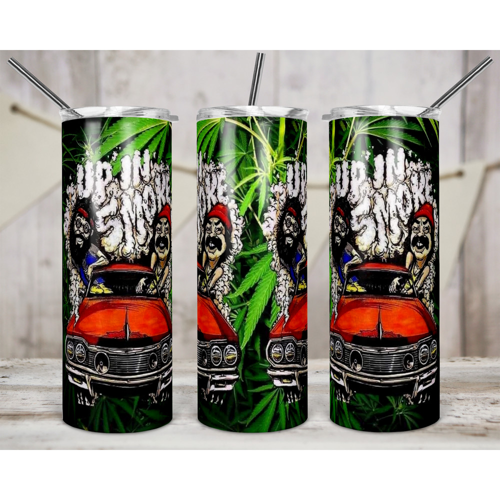 Up in Smoke Cheech & Chong Cannabis Tumbler Weed Tumbler, 20oz skinny tumbler, 30oz skinny tumbler.png