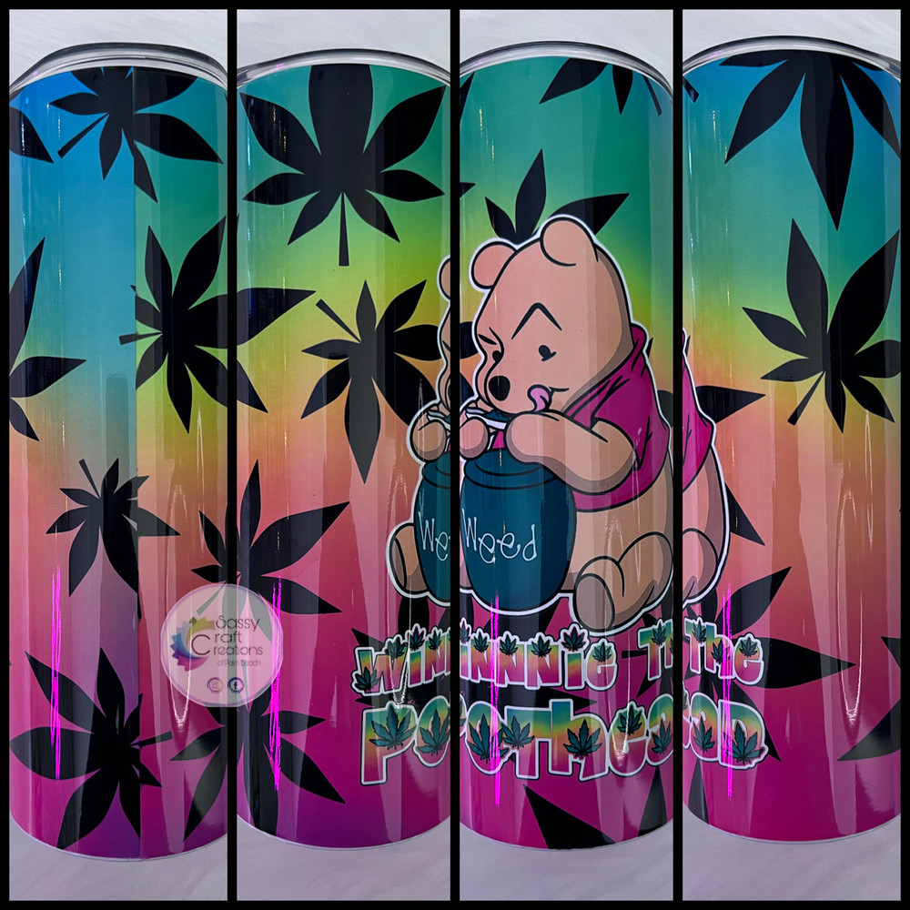 Winnie the Pothead Tumbler, Winnie the Pothead 20oz Skinny Tumbler, Winnie the Pothead 30oz Skinny Tumbler.jpg