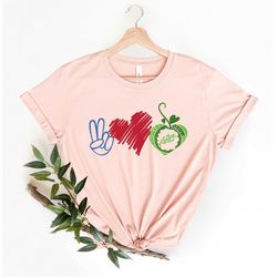Peace Love Vegan Shirt, Vegan Shirt, Comfy Trend Shirt, Gift for Vegetarian , Gift for Mom, Gift for Vegan Friends, Prou