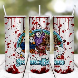 scare bears horror tumbler, scare bears horror skinny tumbler