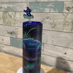 stitch stained glass tumbler, stitch stained glass skinny tumbler, stitch stained glass 20oz skinny tumbler