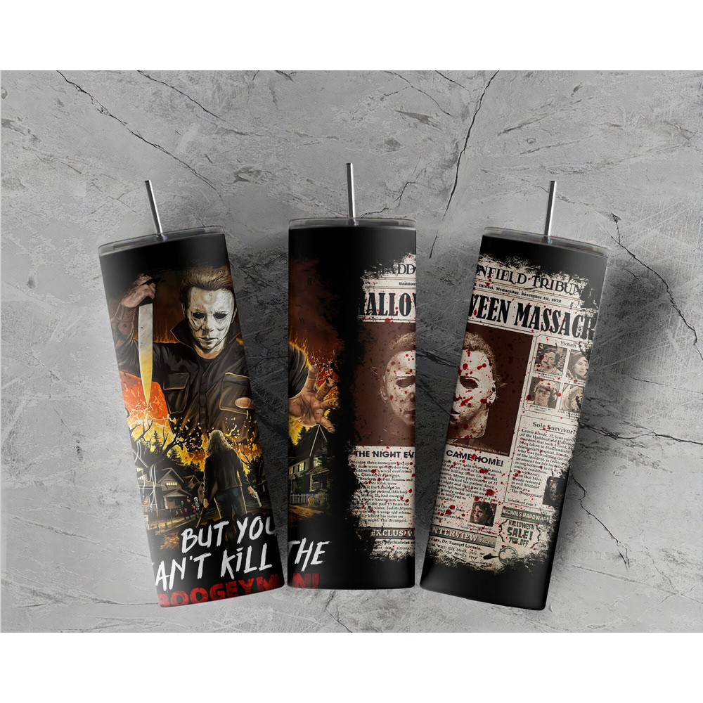 boogyman horror tumbler, Micheal Myers tumbler wrap, halloween wrap for sublimation on 20oz skinny tumblers, tumbler sublimation designs.jpg
