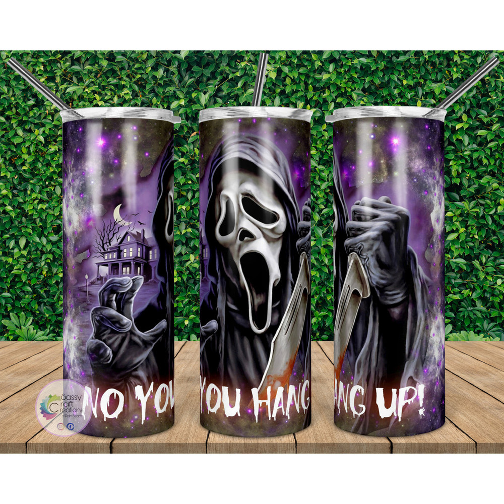 Ghostface Scream Tumbler, Ghostface Scream Skinny Tumbler, Ghostface Scream 20oz Skinny Tumbler.png