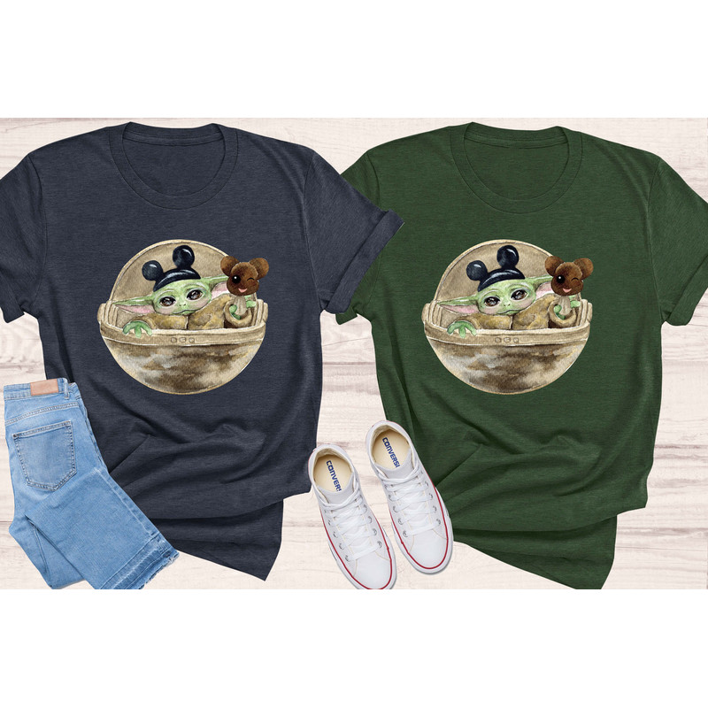 BABY YODA SHIRT - Mickey Mouse Ears Tee Shirt - Disney World Shirts - Baby Yoda Galaxy Tee - Super Soft Cotton Shirt - 4.jpg
