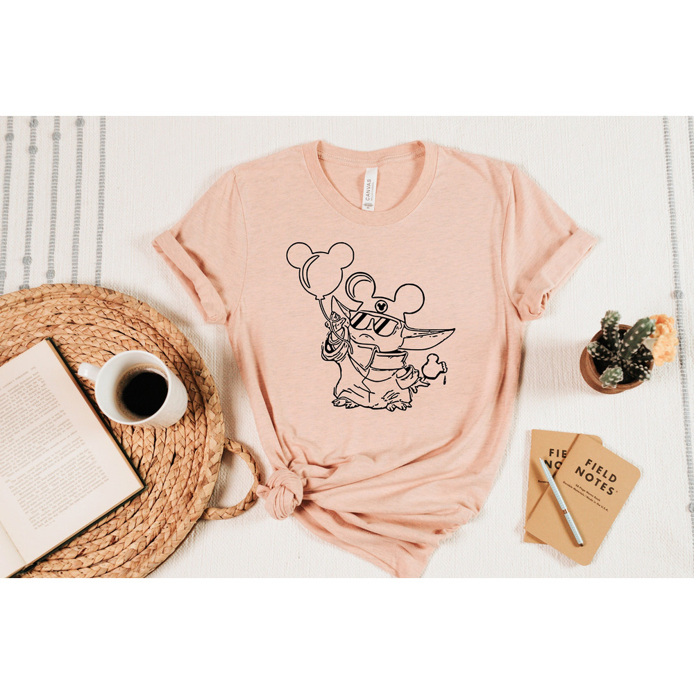 BABY YODA Sketch Shirts - Mickey Ears Family Shirts, Disneyland Shirts, Starwars Disney Shirts,Baby Yoda Disney Ears,Kids Disneyworld Shirts - 1.jpg