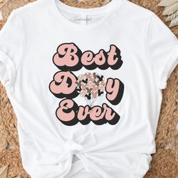 best day ever balloons tee, matching theme park shirts, mouse women unisex f