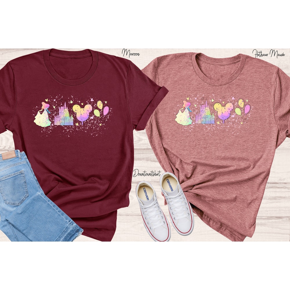 Cinderella Silhoutte Shirt, Disney Shirts, Disneyland Shirt, Disney Matching Shirt, Disney Princess Shirt, Castle Shirt, Disney Castle Tee - 5.jpg