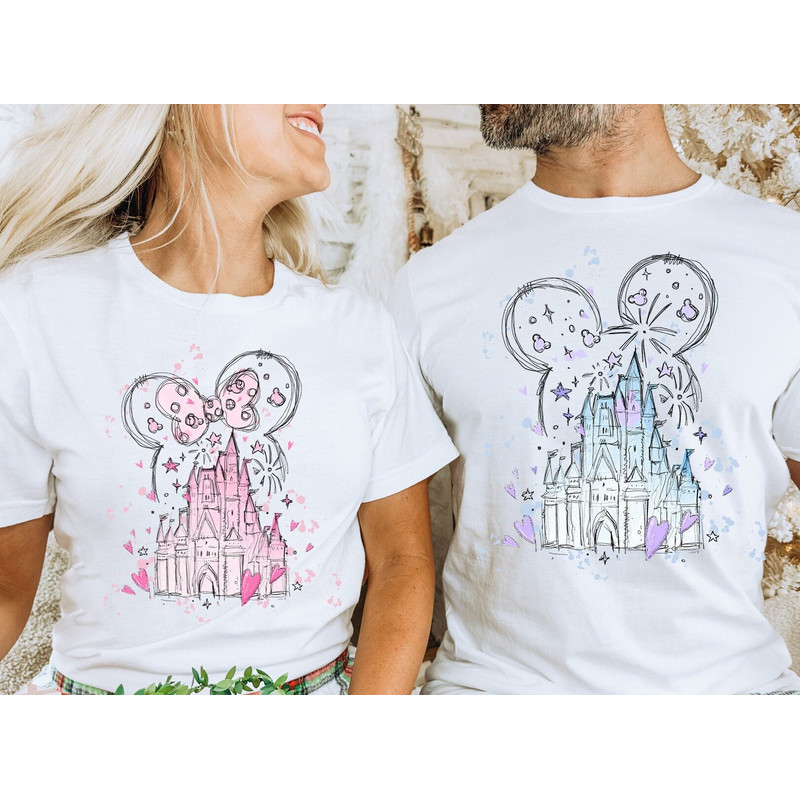 Disney  Castle Couple Shirt, Disney Mickey and Minnie Shirt, Disney Trip Shirt, Disney Couple Shirt - 1.jpg