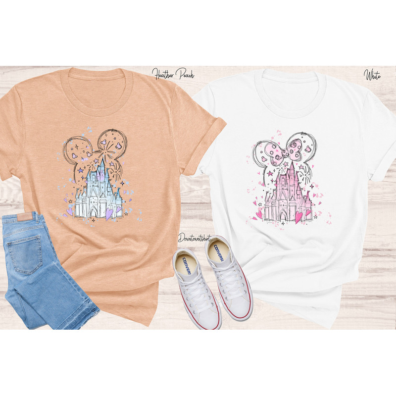 Disney  Castle Couple Shirt, Disney Mickey and Minnie Shirt, Disney Trip Shirt, Disney Couple Shirt - 2.jpg
