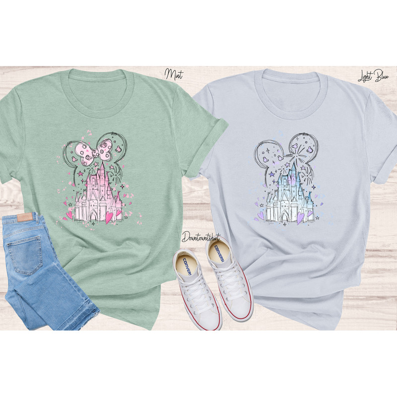 Disney  Castle Couple Shirt, Disney Mickey and Minnie Shirt, Disney Trip Shirt, Disney Couple Shirt - 3.jpg