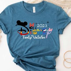 disney 2023 family trip tee shirt, mickey ears disneyworld, disneyland for famil