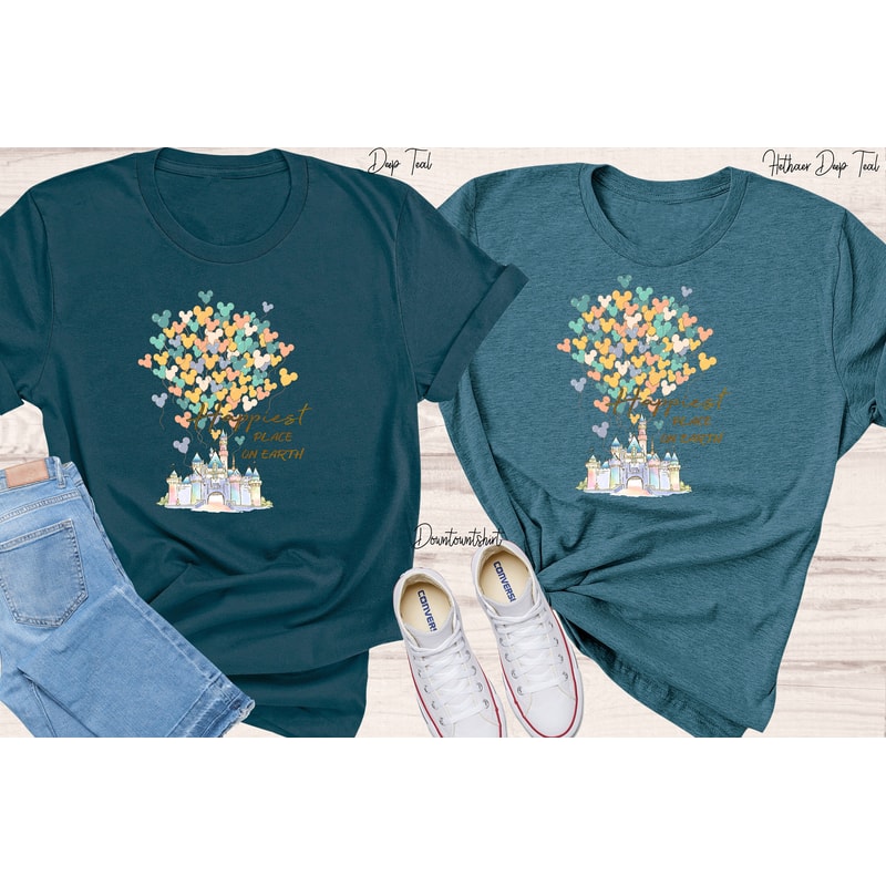 Disney Happiest Place On Earth Shirt, Disneyland Castle Shirt, Disney Trip Shirt, Disney World Shirt, Disney Family Shirt Comfy Colors - 4.jpg