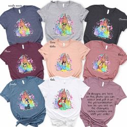 disney princess belle, tiana, elsa, anna, jasmine, ariel, aurora, rapunzel, snow
