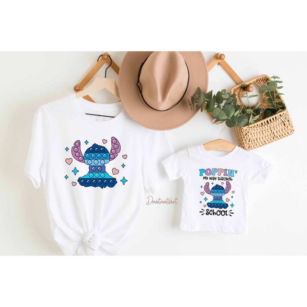 Disney stitch pop it shirt, Disney mom & kids shirt, Stitch School shirt, Disney kids tee, Disney shirt, Disneyland shirt, Disneyworld shirt - 1.jpg