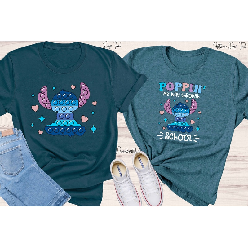 Disney stitch pop it shirt, Disney mom & kids shirt, Stitch School shirt, Disney kids tee, Disney shirt, Disneyland shirt, Disneyworld shirt - 2.jpg