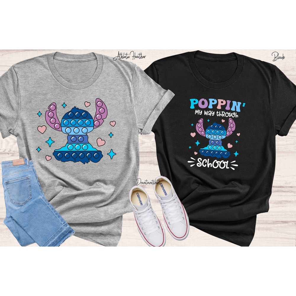 Disney stitch pop it shirt, Disney mom & kids shirt, Stitch School shirt, Disney kids tee, Disney shirt, Disneyland shirt, Disneyworld shirt - 4.jpg