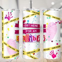 skinny horror tumbler, wrap crime scene an alibi 20oz skinny tumbler, sublimation ransom police 30oz skinny tumbler