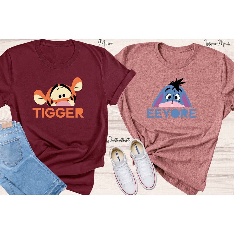 Eeyore and Tigger Couple Shir,t Winnie The Pooh Shirt, ,The Pooh Shirt,Disney Couple Shirt,Disney Trip Shirt,Gift For Kids - 4.jpg
