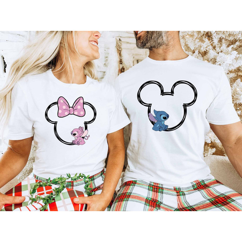 Her Stitch And His Angel Shirt, Stitch Couple Shirt, Disney Valentine Shirt, Custom Disney Shirt, Husband and Wife Tees, Disney Couple Shirt - 1.jpg