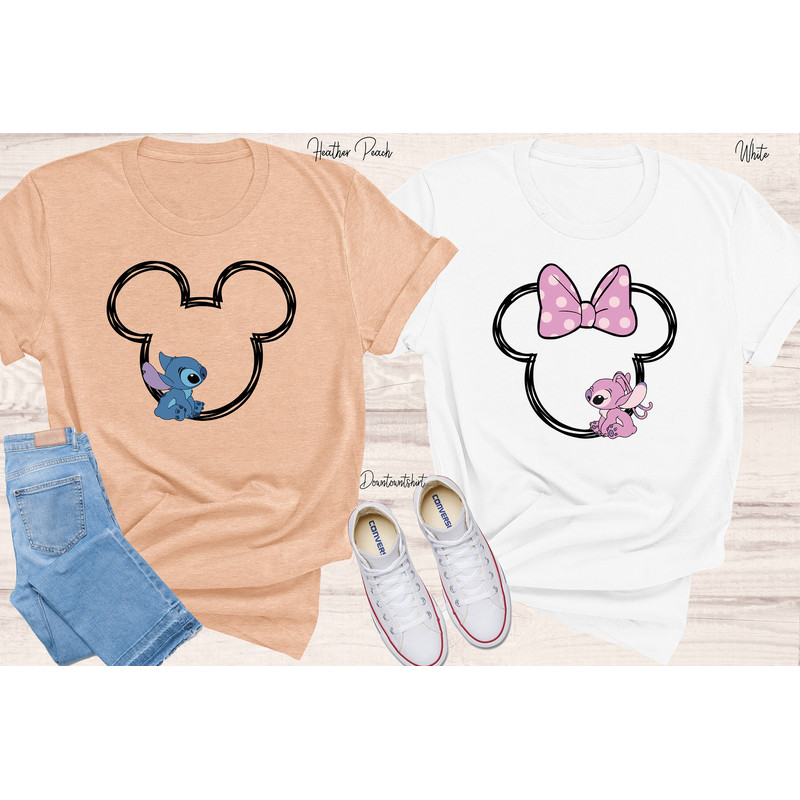 Her Stitch And His Angel Shirt, Stitch Couple Shirt, Disney Valentine Shirt, Custom Disney Shirt, Husband and Wife Tees, Disney Couple Shirt - 2.jpg