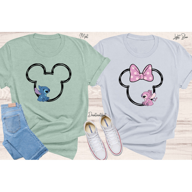 Her Stitch And His Angel Shirt, Stitch Couple Shirt, Disney Valentine Shirt, Custom Disney Shirt, Husband and Wife Tees, Disney Couple Shirt - 3.jpg