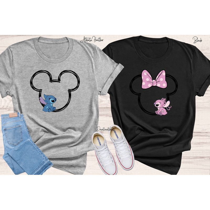Her Stitch And His Angel Shirt, Stitch Couple Shirt, Disney Valentine Shirt, Custom Disney Shirt, Husband and Wife Tees, Disney Couple Shirt - 6.jpg