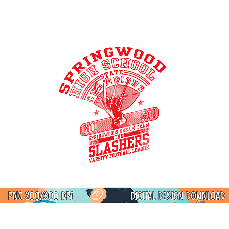 Nightmare on Elm Street High School Slashers  png, sublimation .jpg