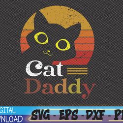 cat daddy vintage eighties style cat retro distressed svg, eps, png, dxf, digital download