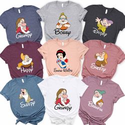 Seven Dwarfs Shirts, Seven Dwarfs, Disney Group Shirts, Snow White, Disney Famil