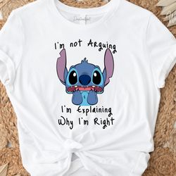 stitch im not arguing shirts, kids stitch shirts, stitch shirts, funny kids dis