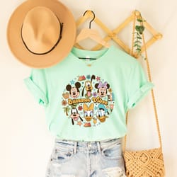 summer vibes shirt, disney summer shirt, mickey and friends shirt, disney travel