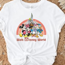 vintage walt disney world shirt, retro mickey friends shirt, castle shirt, disne