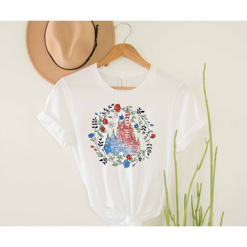 Watercolor Disney castle 4th of July shirt, Merica Disney shirt, 4th of July Mickey Minnie shirt, Memorial day shirt, US Flag Patriotic Tee - 2.jpg