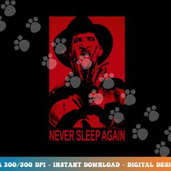 nightmare on elm street never sleep longsleeve t shirt long sleeve  png, sublimation