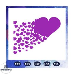 Purple hearts svg, Womens shirt, heart shirt, heart SVG, glitter heart shirt, cute heart shirt women, shirt women SVG, F