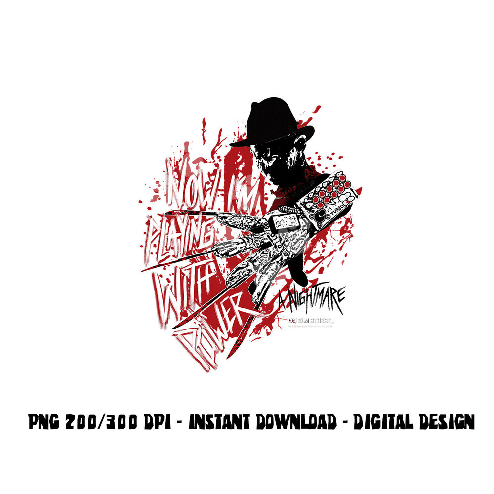 Nightmare on Elm Street Playing with Power png, sublimation .jpg