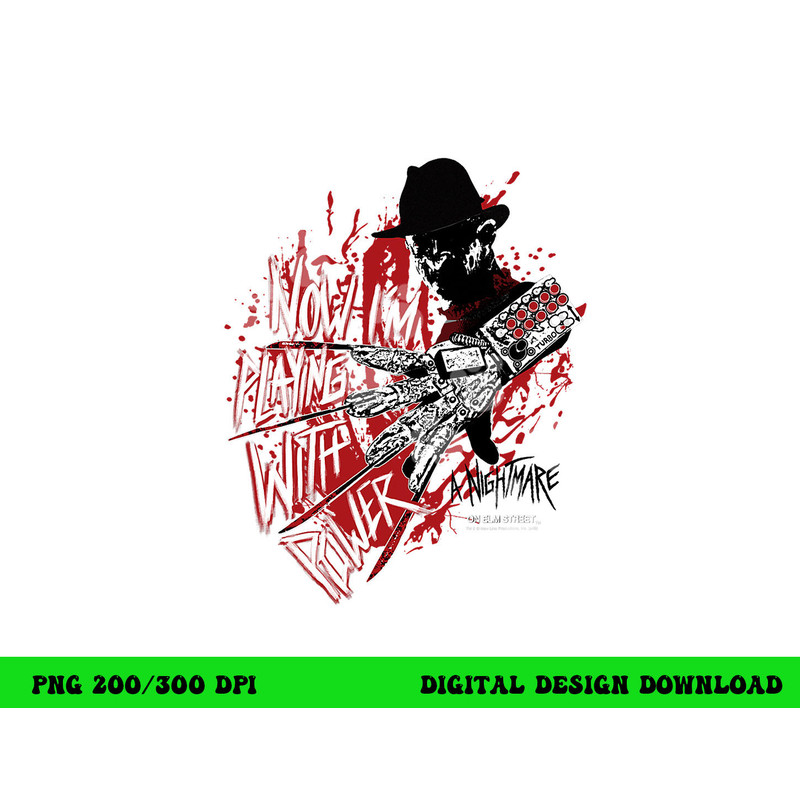 Nightmare on Elm Street Playing with Power  png, sublimation .jpg